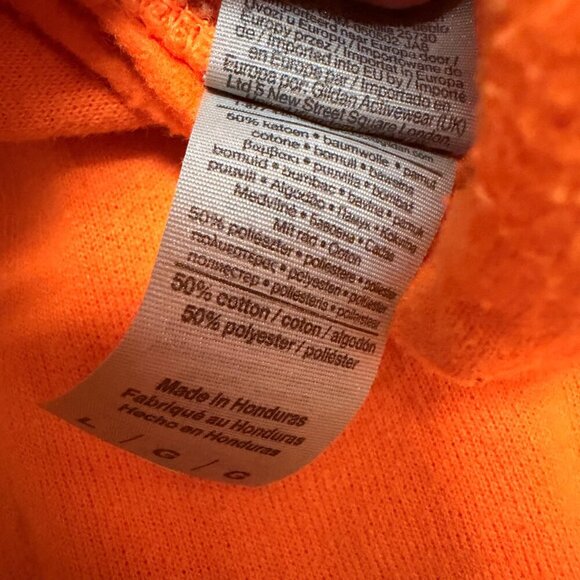 Vintage-Style Gildan Heavy Blend Orange Hoodie – Unisex Size L (Bold Streetwear) - Picture 8 of 8